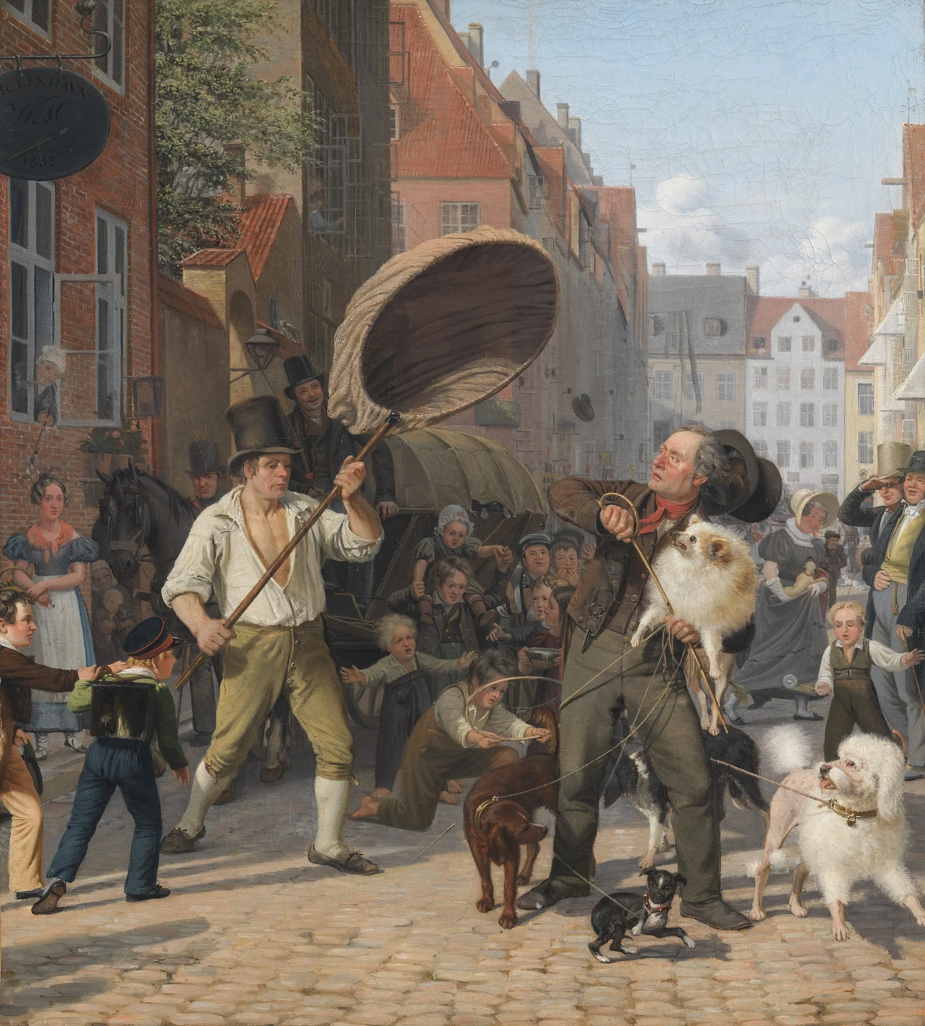 A Street Scene in the Dogdays, detail
