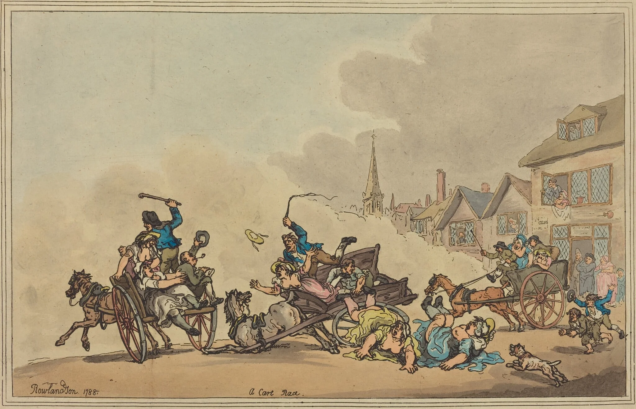 A Cart Race, detail