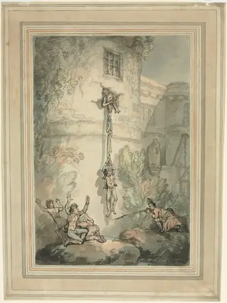 Escape of French Prisoners, by Thomas Rowlandson, 1799