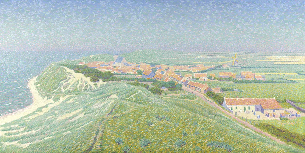 View of Zoutelande on the Island of Walcheren, by Ferdinand Hart Nibbrig, oil, 1906