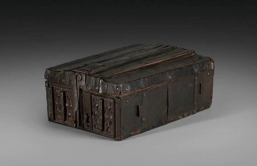 Coffret with Woodcut of Saint Veronica's Vernicle, detail