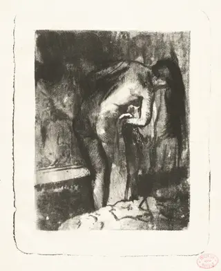 Après le Bain II (After the Bath II), by Edgar Degas, ink, 1892