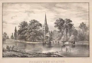 Stratford on Avon, by James Merritt Ives, 1856