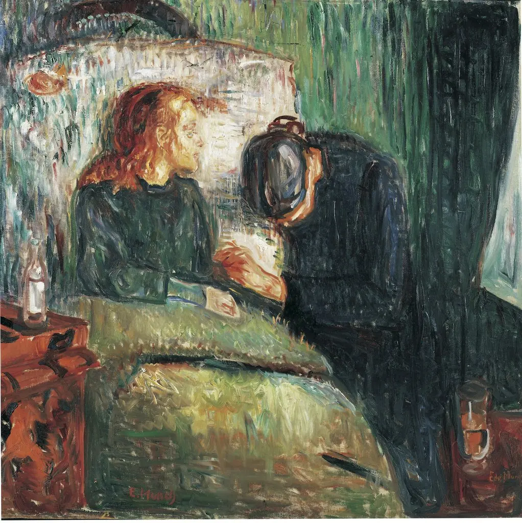 The Sick Child, by Edvard Munch, oil, 1907