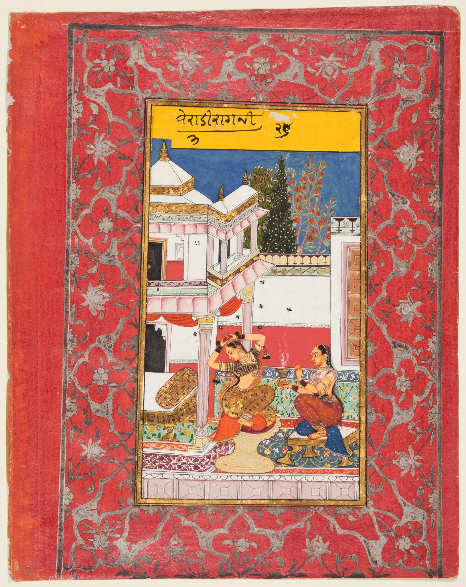 Woman Longing for Her Lover: Verati Ragini of Dipak, from a Ragamala, detail