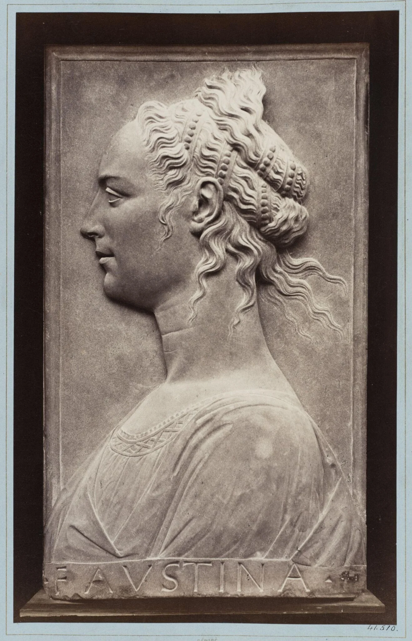 Bas-relief Bust of Faustina, detail