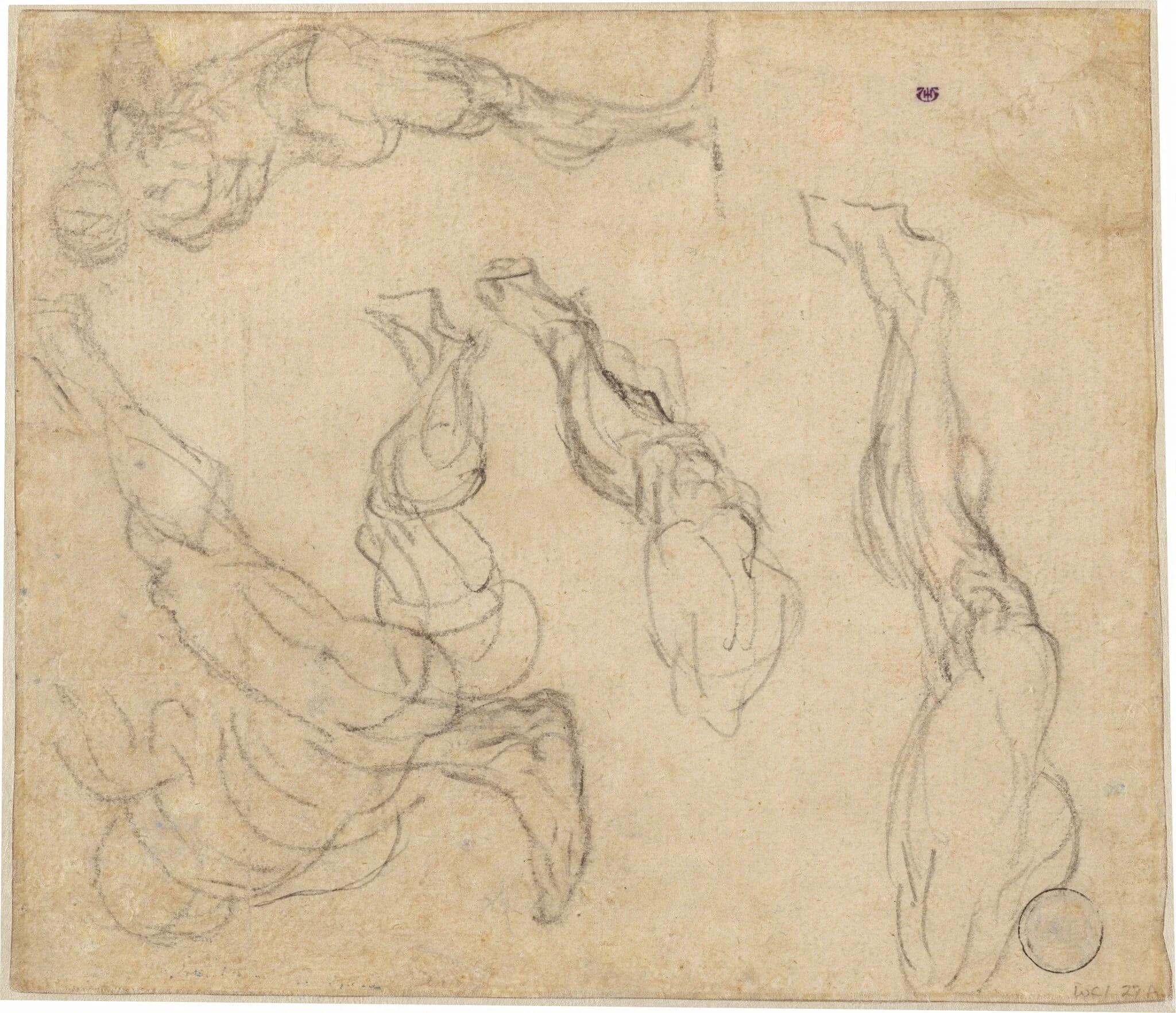 Head of a Boy (verso), detail