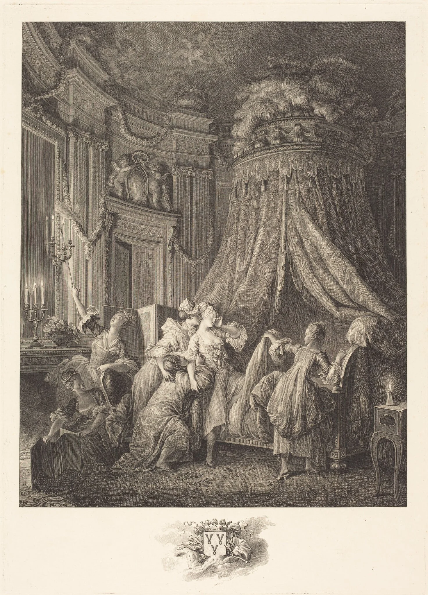 Le couché de la mariée, detail