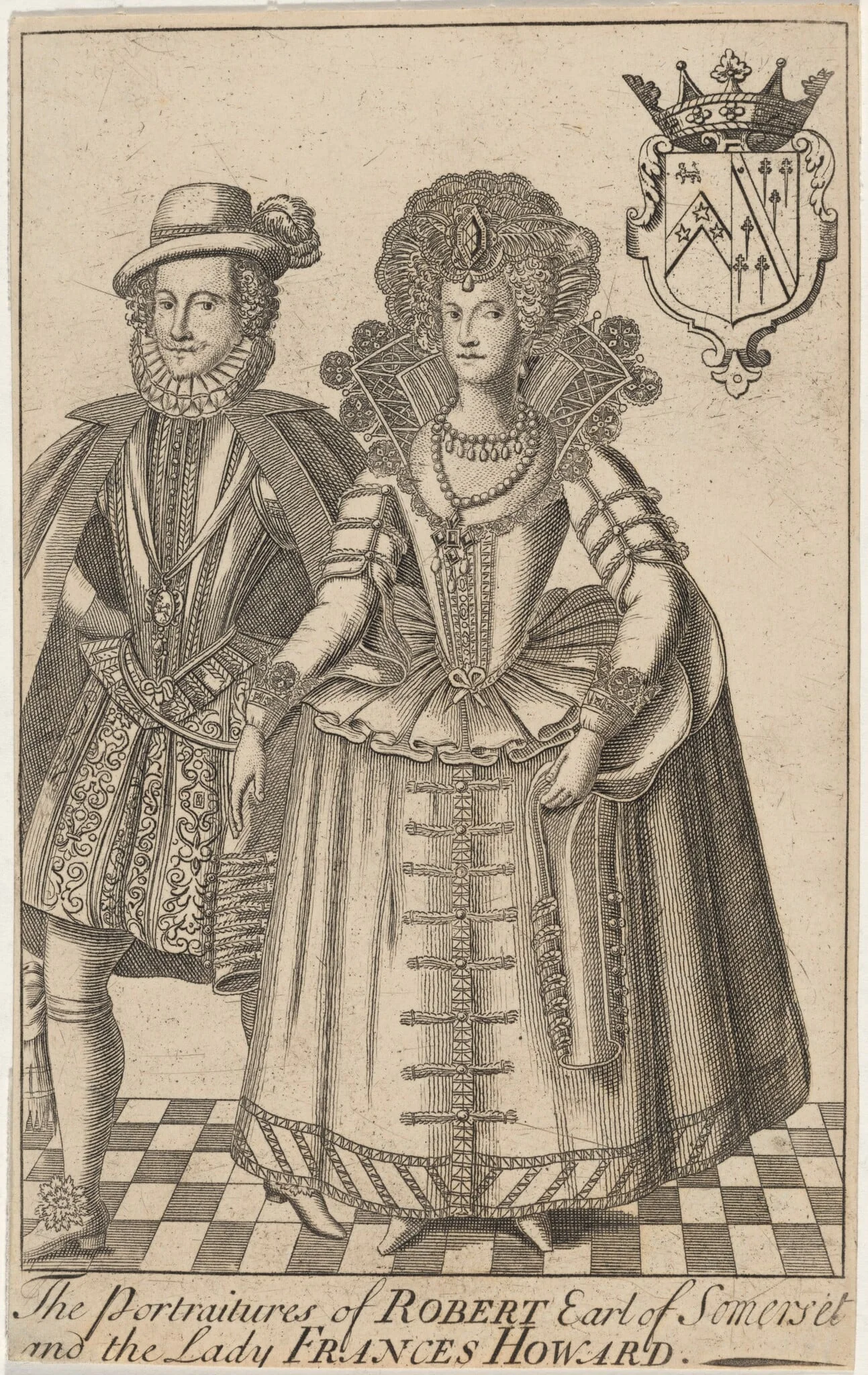 The Portraitures of Robert, Earl of Somerset and Lady Frances Howard, detail