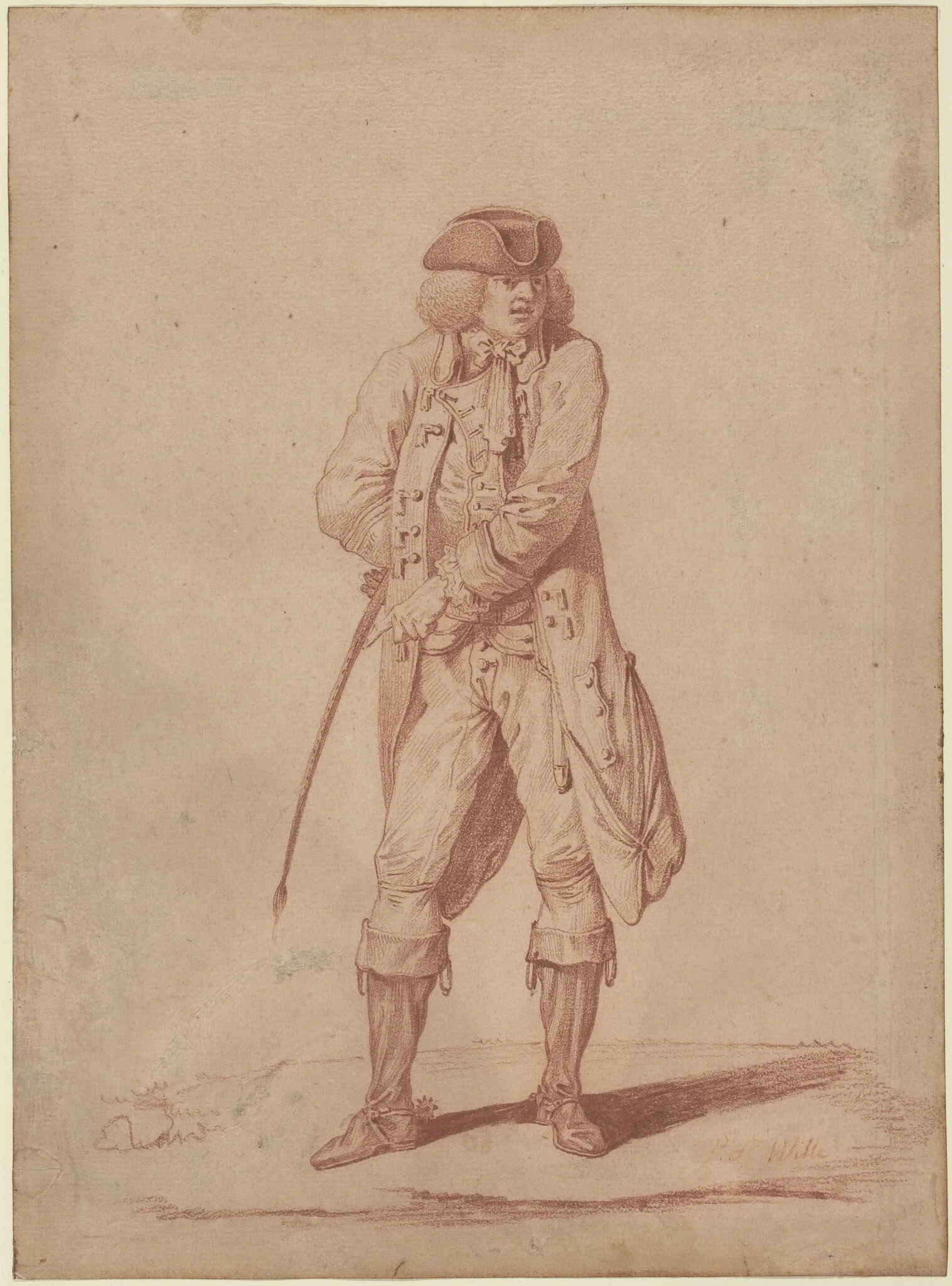 Gentleman with a Riding Crop, detail