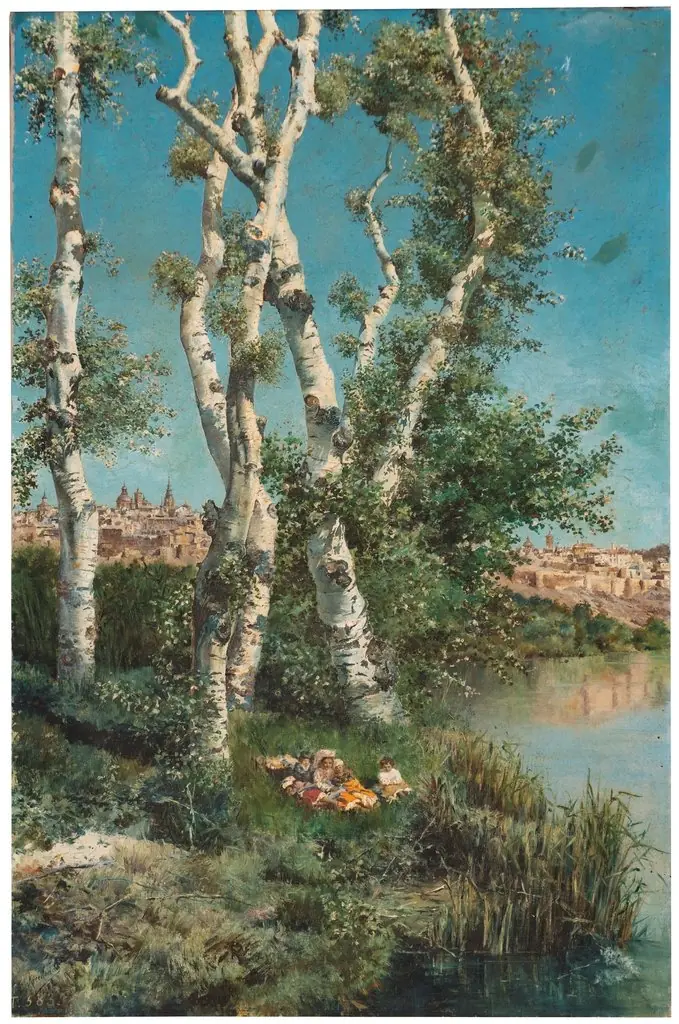 Paisaje de las afueras de la ciudad de Toledo, by Ricardo Arredondo Calmache, oil, 1892