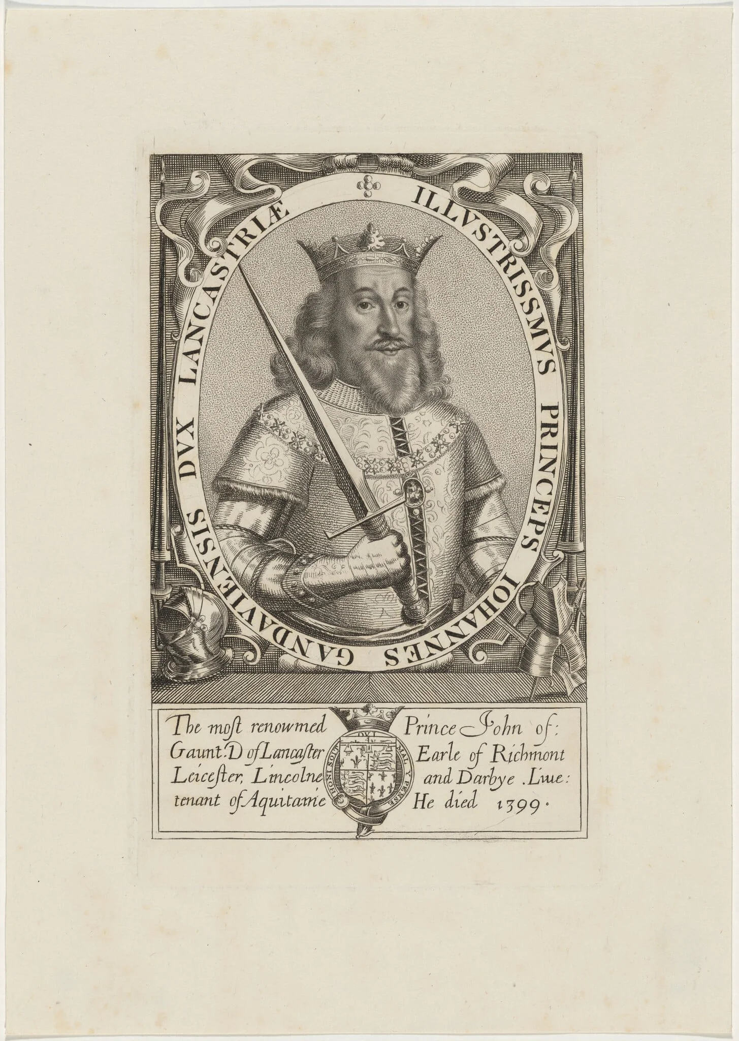 Prince John of Gaunt, Duke of Lancaster, detail