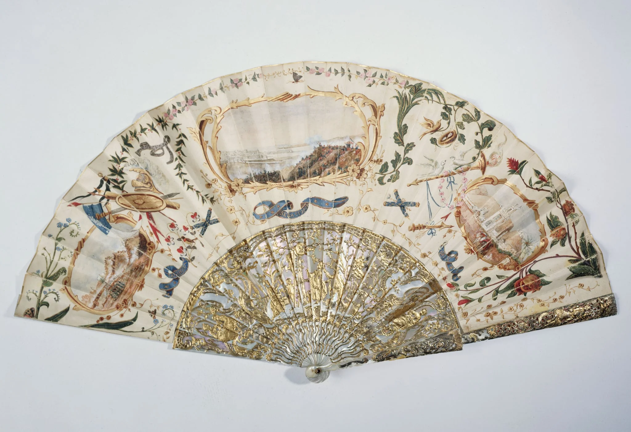 Eventail de mariage de la Maréchale Pélissier, detail