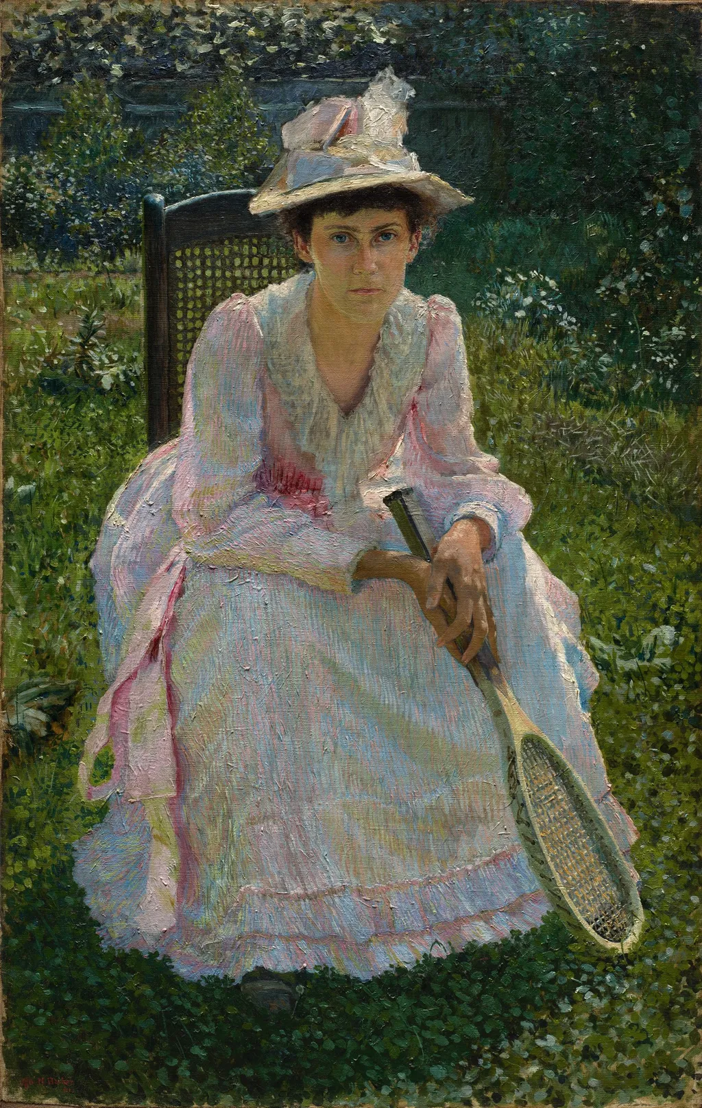 Mary Holland Bacher, by Otto Henry Bacher, oil, 1896