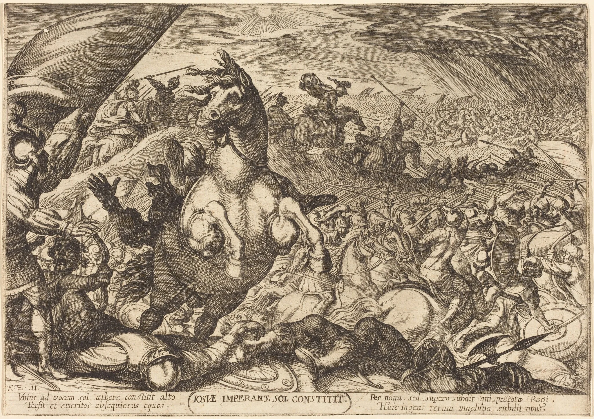Joshua Ordering the Sun to Stop, detail