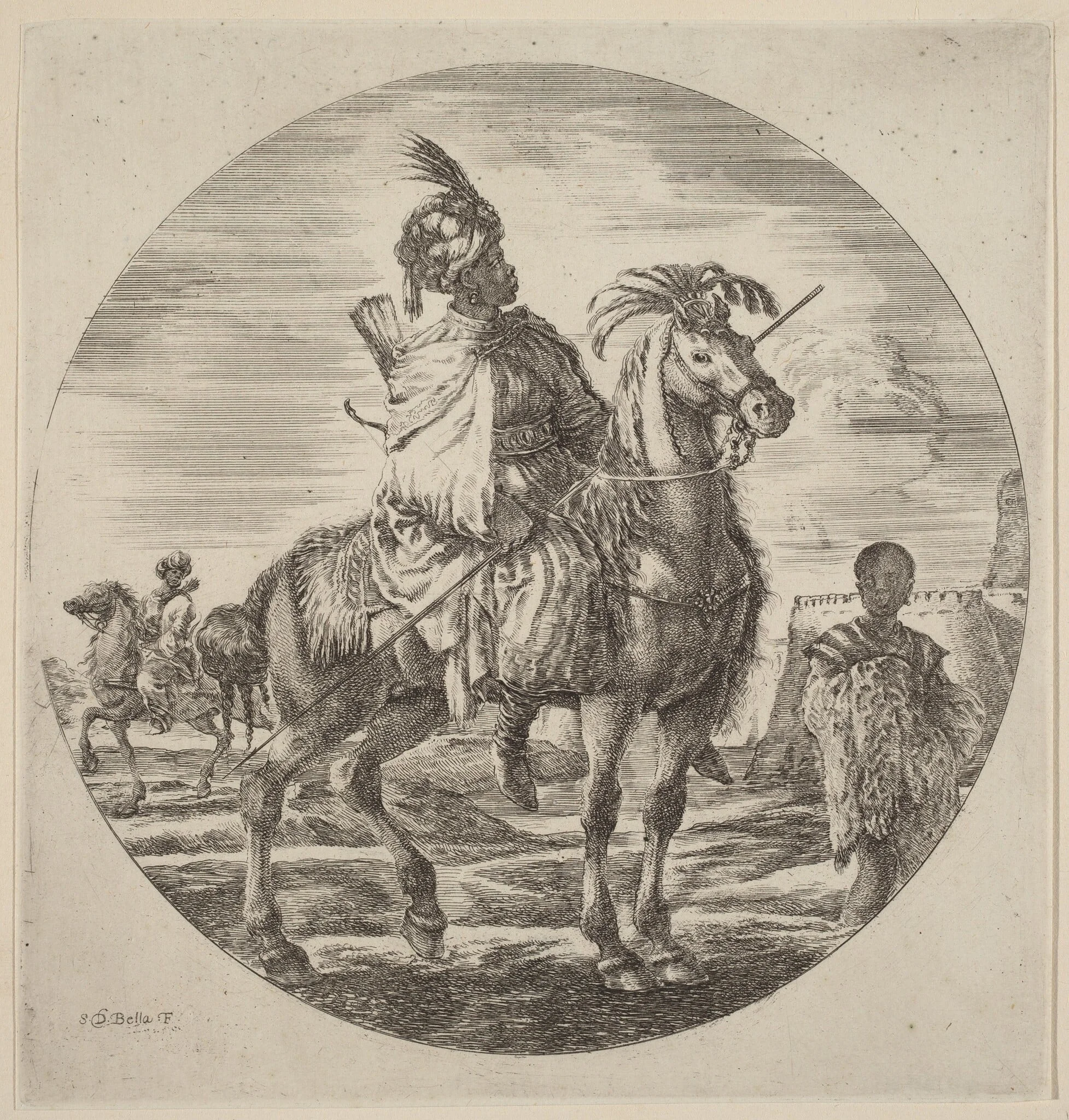 A Black Horseman, detail