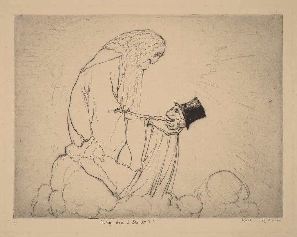 "Why Did I Do It?", by Will Dyson, ink, 1909