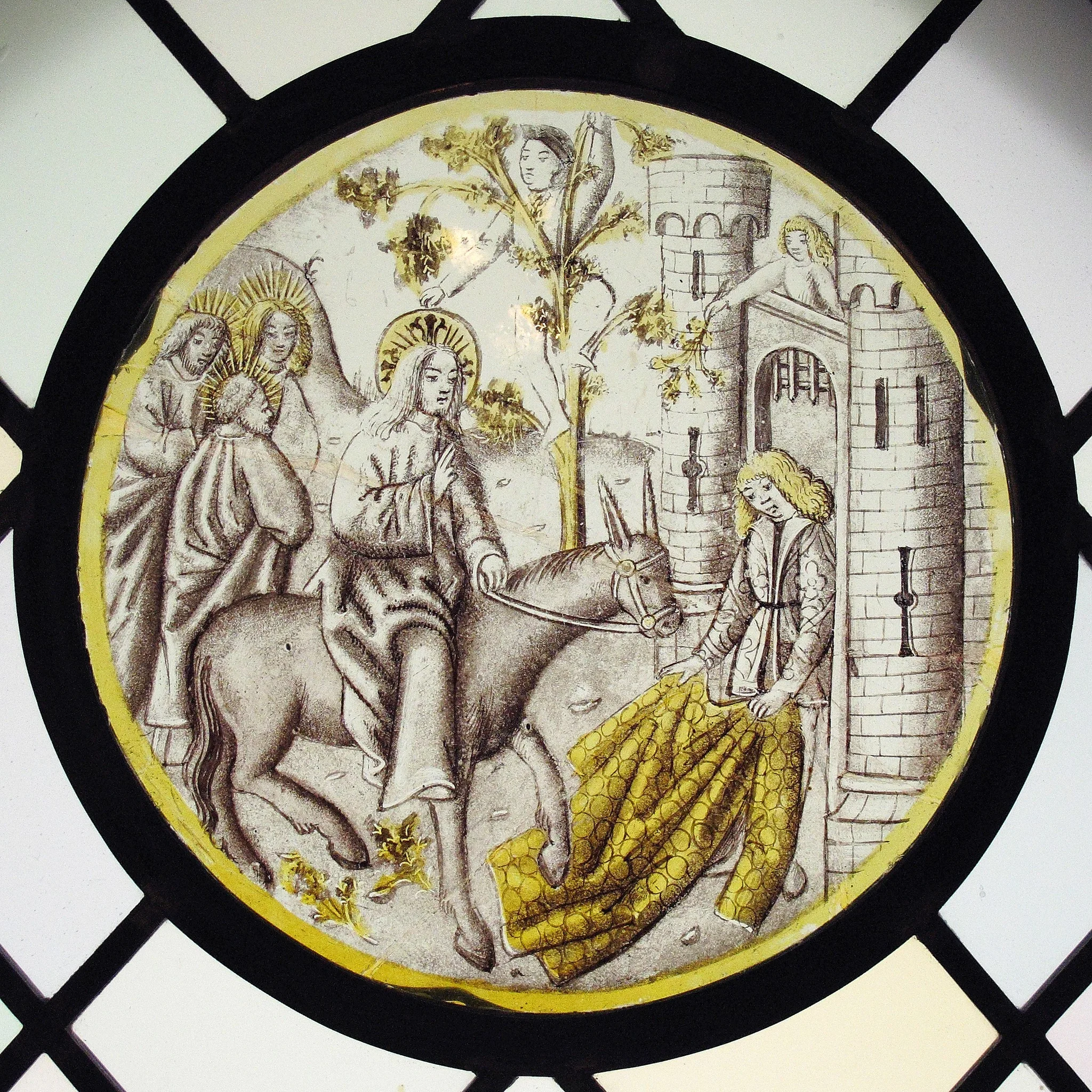 Roundel with Entry into Jerusalem, detail