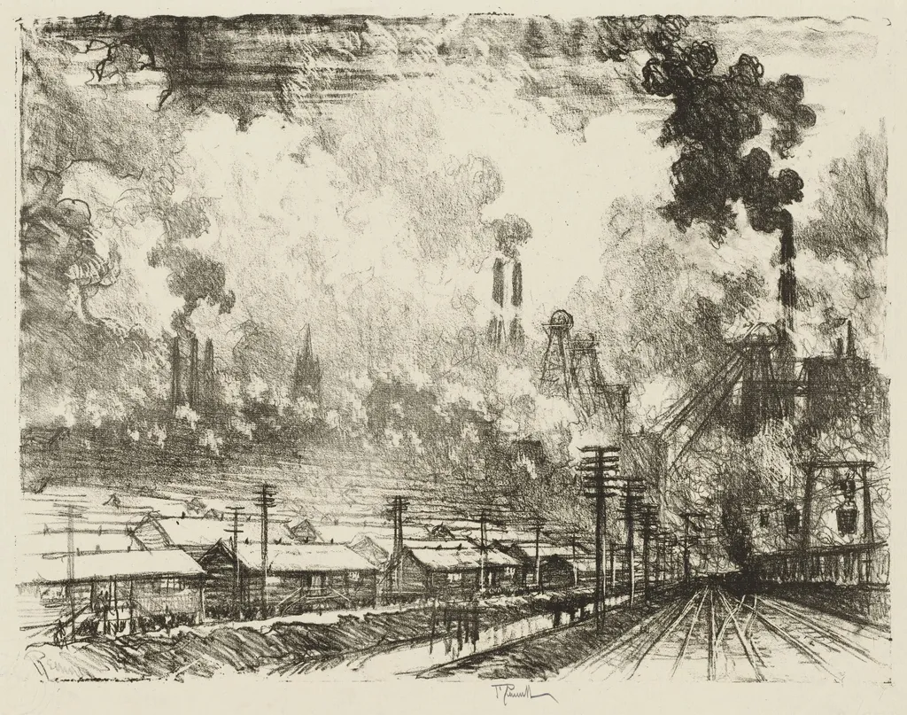 English War Work:  The Coal Mines, by Joseph Pennell, 1916
