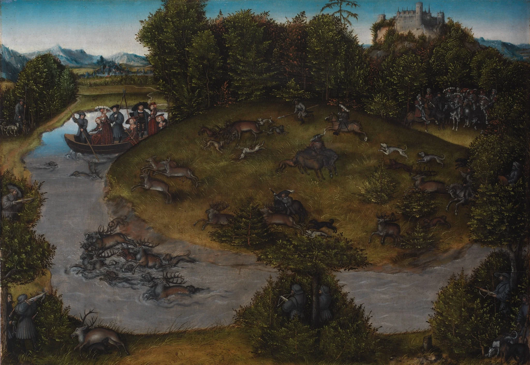 The Stag Hunt of the Elector Frederic the Wise (1463-1525) of Saxony, detail