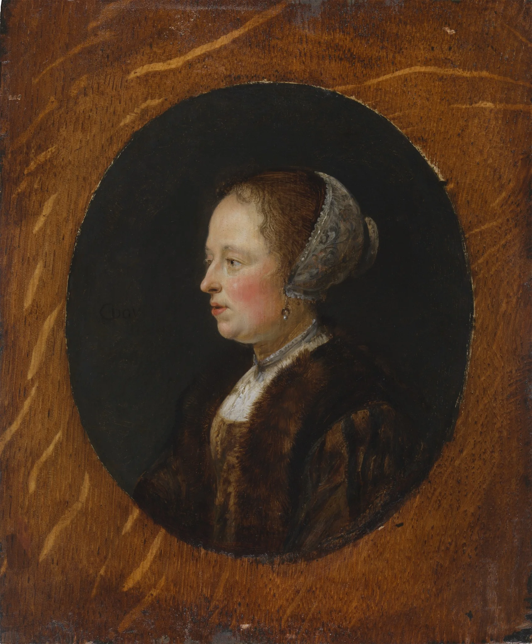 Portrait of a Woman in Profile, detail