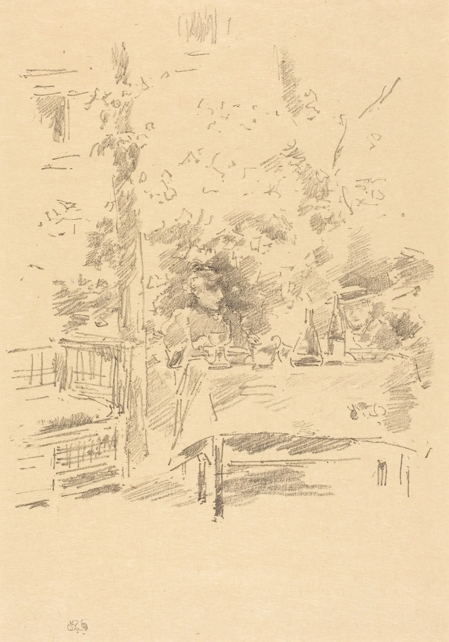 Tête-à-tête in the Garden, detail