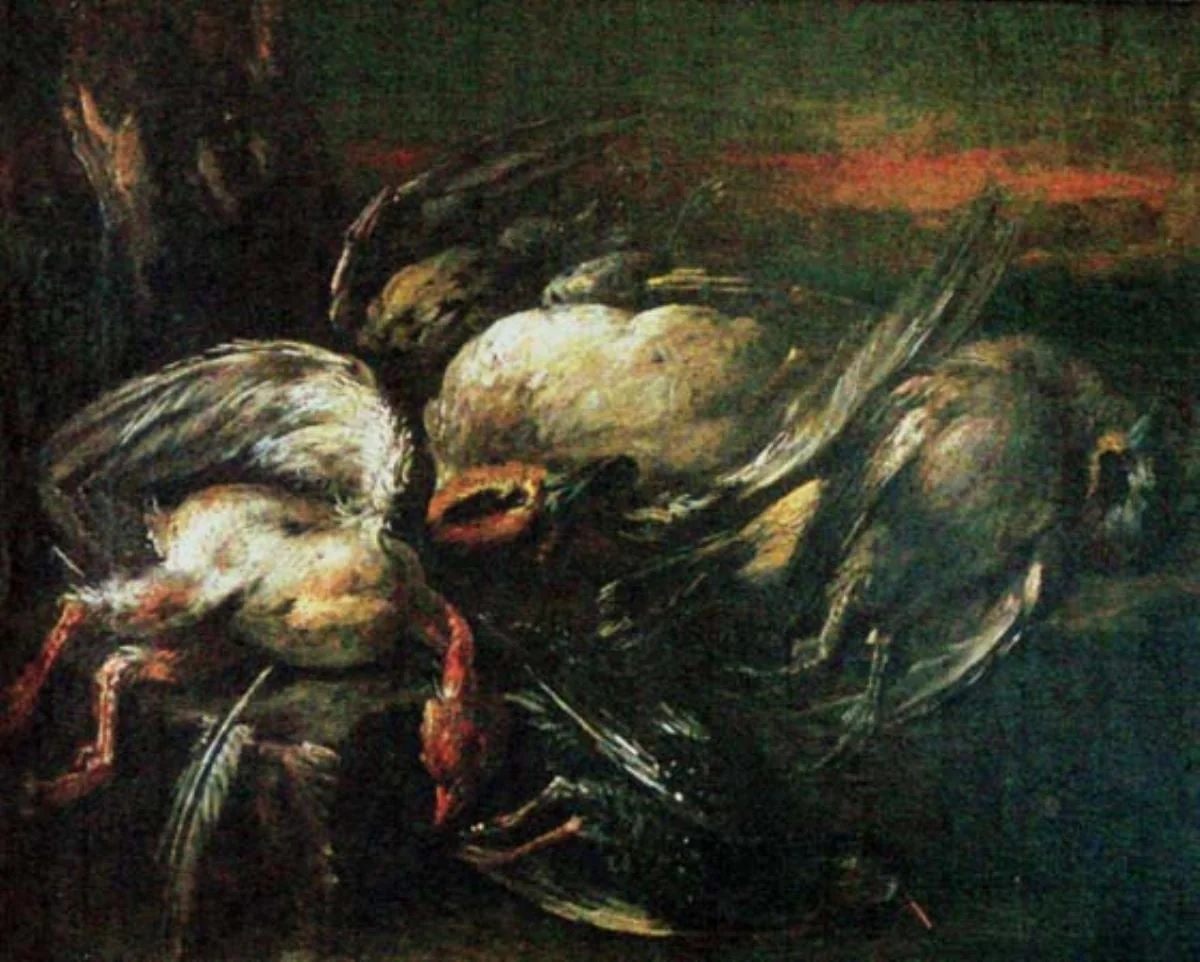 Păsări vânate, detail