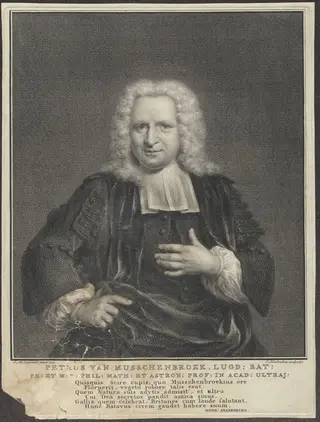 Portrait of Petrus van den Musschenbroek, profesor of philosophy, mathematics and astronomy at Leiden, by Houbraken Jacob, unspecified, 1750