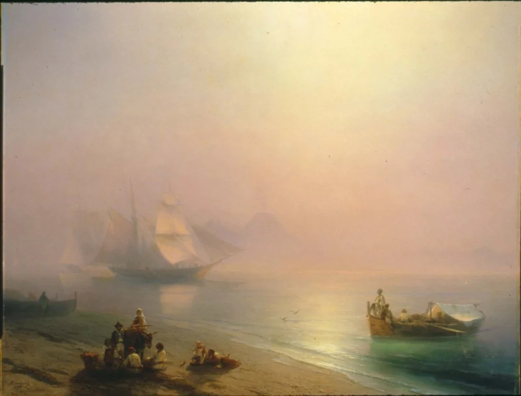 Fishermen and their Families on the Shore of the Bay of Naples, detail