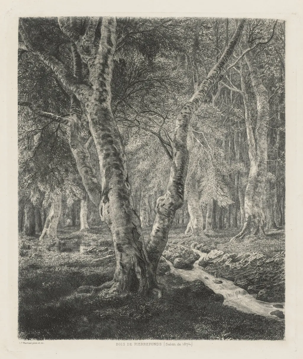 Bois de Pierrefonds, by Adolphe Martial-Potémont, 1874