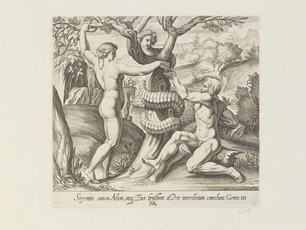 The Temptation of Adam, by Francesco Villamena