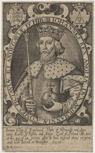 King John, by Renold Elstrack, ink, 1598