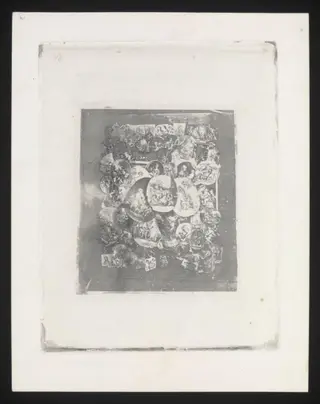 Exp. 670: Composite of oval portrait prints and engravings, by William Henry Fox Talbot, 13