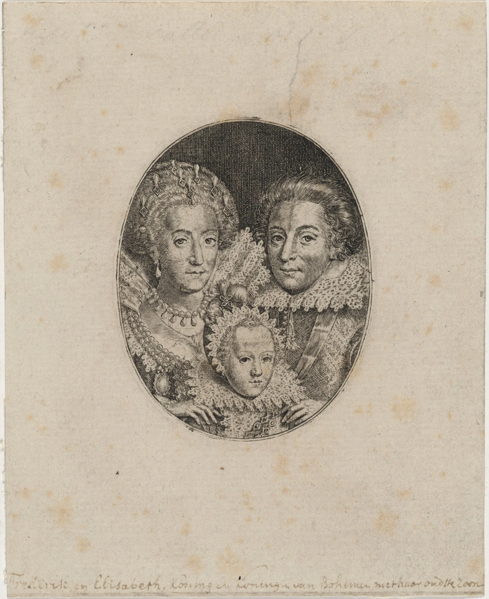 Frederick V, Elizabeth, and Prince Frederick Frederick Henry, detail