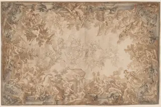 The Triumph of Empire, with the Four Continents, by Alessandro Mauro, ink, 1730
