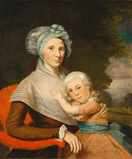 Martha Tennent Rogers (Mrs. David Rogers) and Her Son, probably Samuel Henry Rogers, by Ralph Earl, oil, 1788
