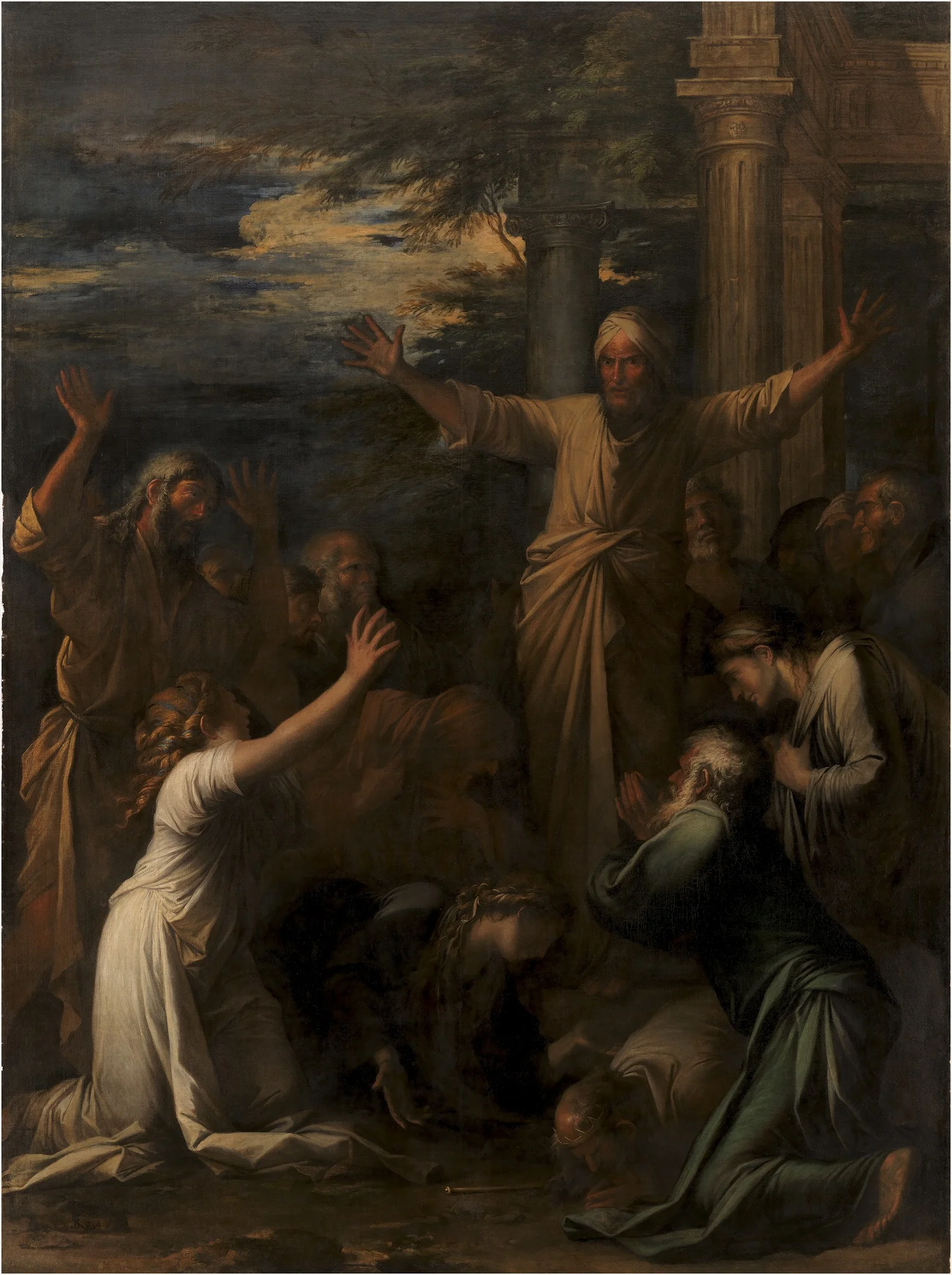 Jonah Preaching to the People of Niniveh, detail