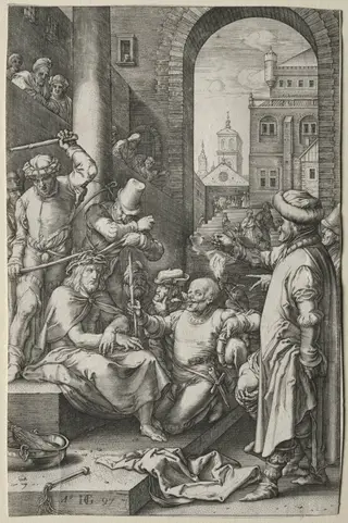 The Passion: The Crowning with Thorns, by Hendrick Goltzius, 1597