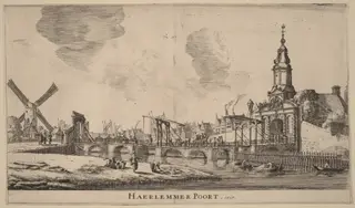 Haarlem Gate (Haerlemmer Poort), by Nooms, called Zeeman, Reinier, ink, 1617