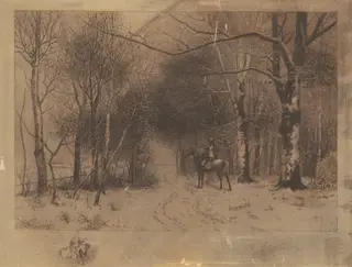 The Bugle Call, by A. Courtney, ink, 1880