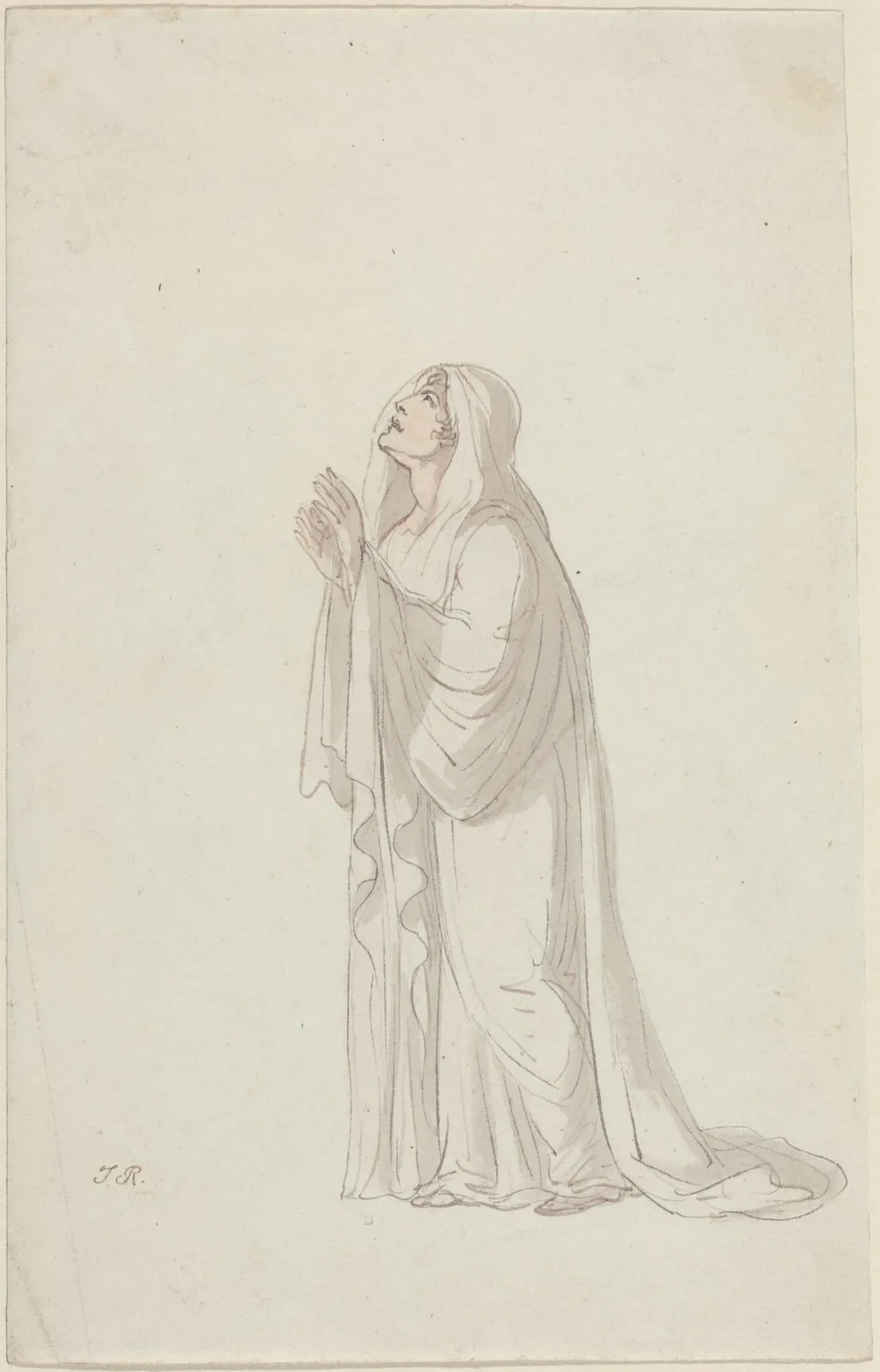 Antique Figure, by Thomas Rowlandson, ink, 1821