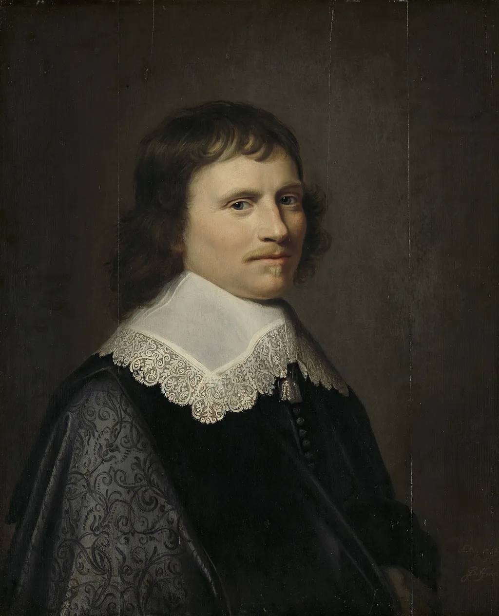 Portrait of a man, thought to be Salomon van Schoonhoven (1617-53), lord lieutenant of Putten, by Jacob Willemsz Delff, oil, 1643