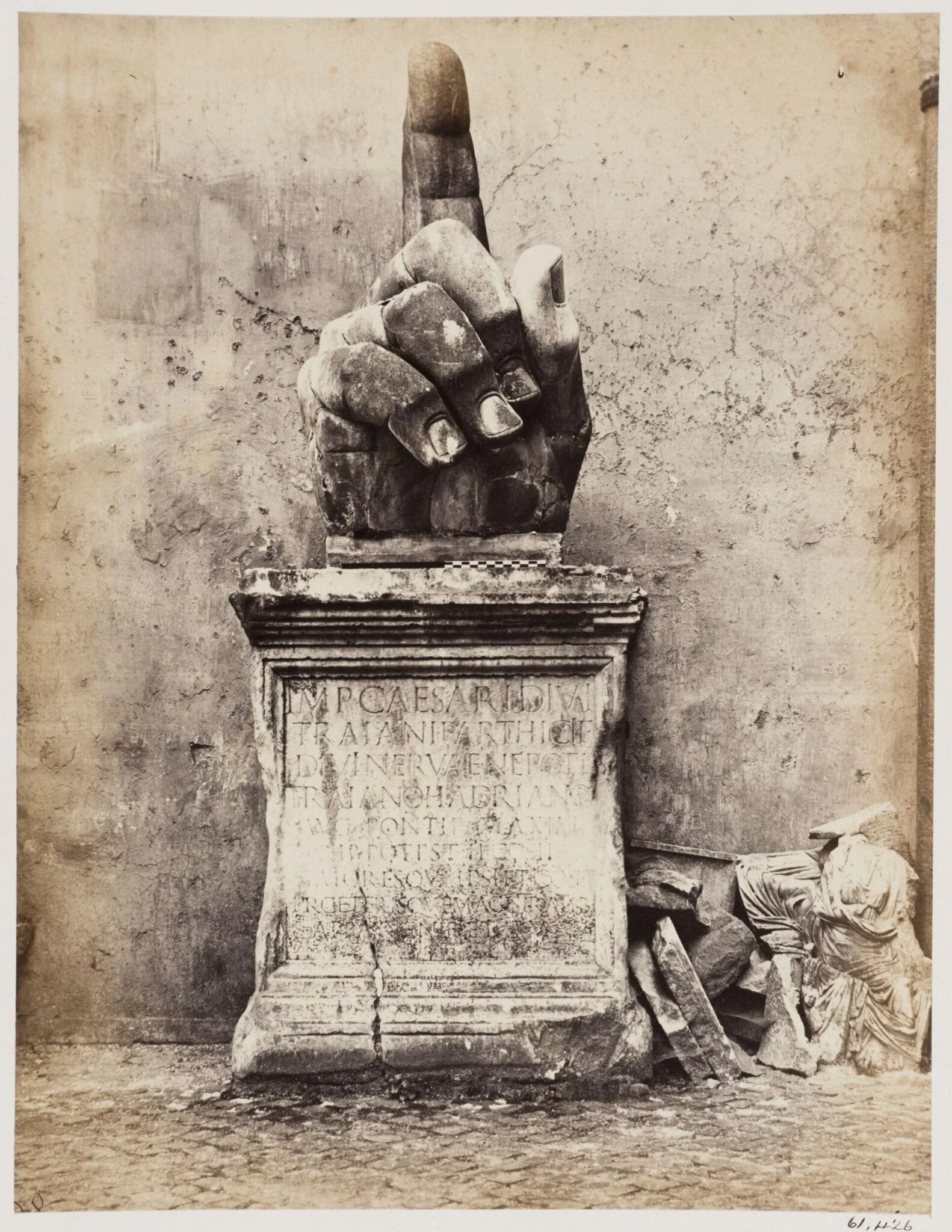 Sculpture - Colossal Hand in the Courtyard of the Palazzo de' Conservatori on the Capitol, detail