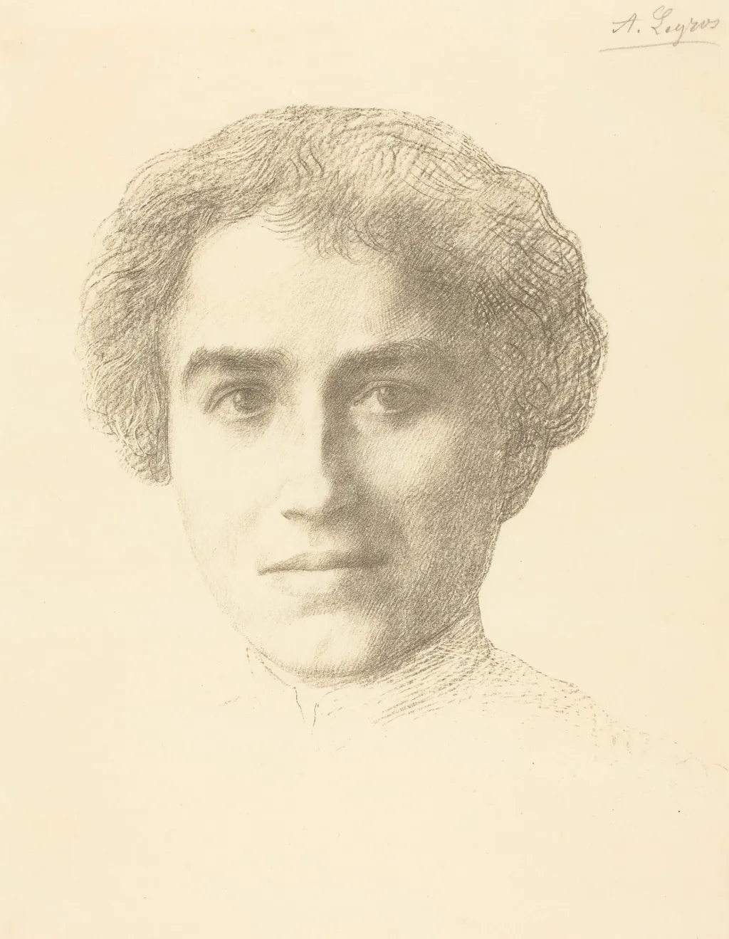 Mlle. Simpson, by Alphonse Legros, ink, 1874