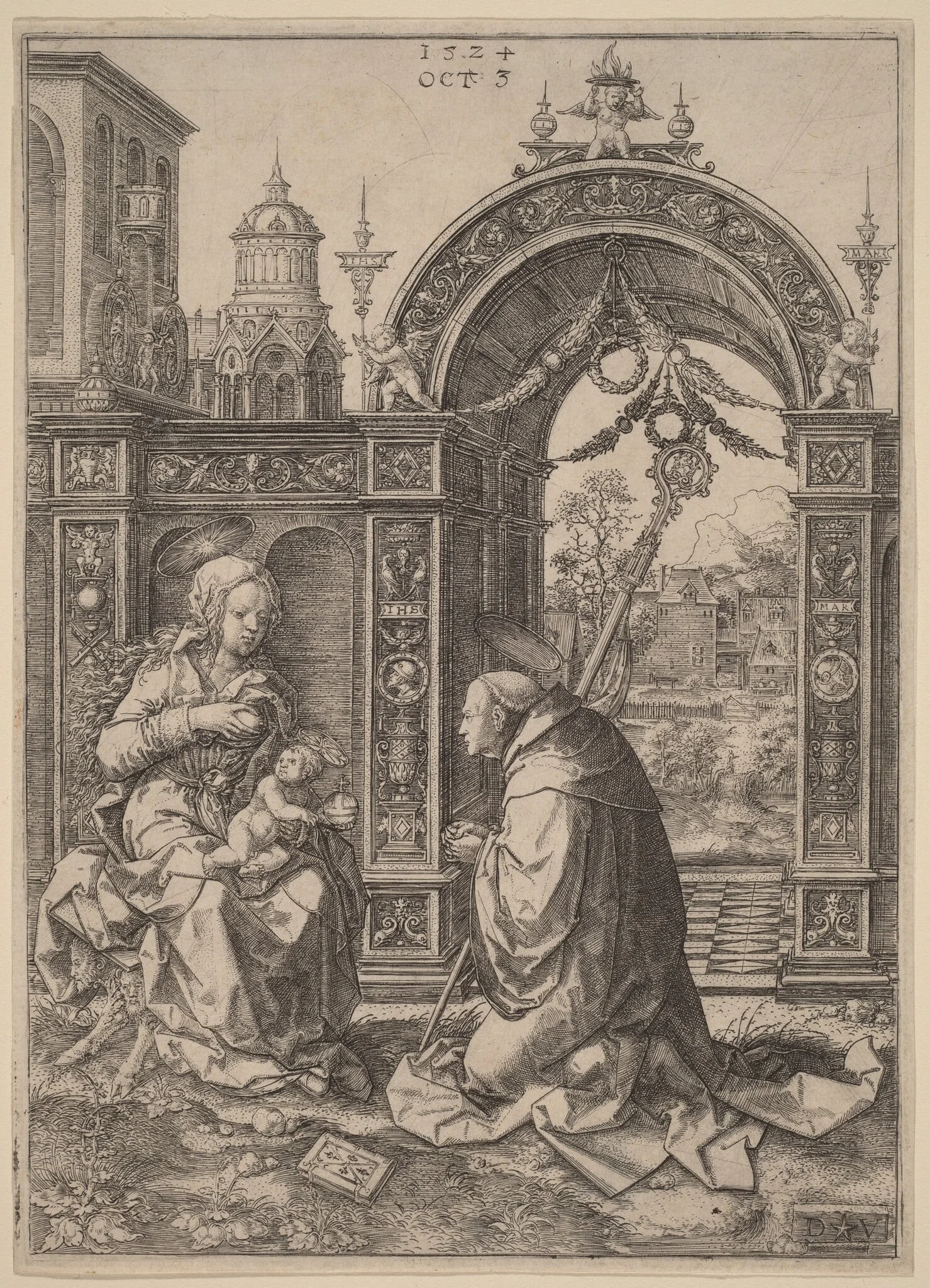 The Vision of Saint Bernard, detail