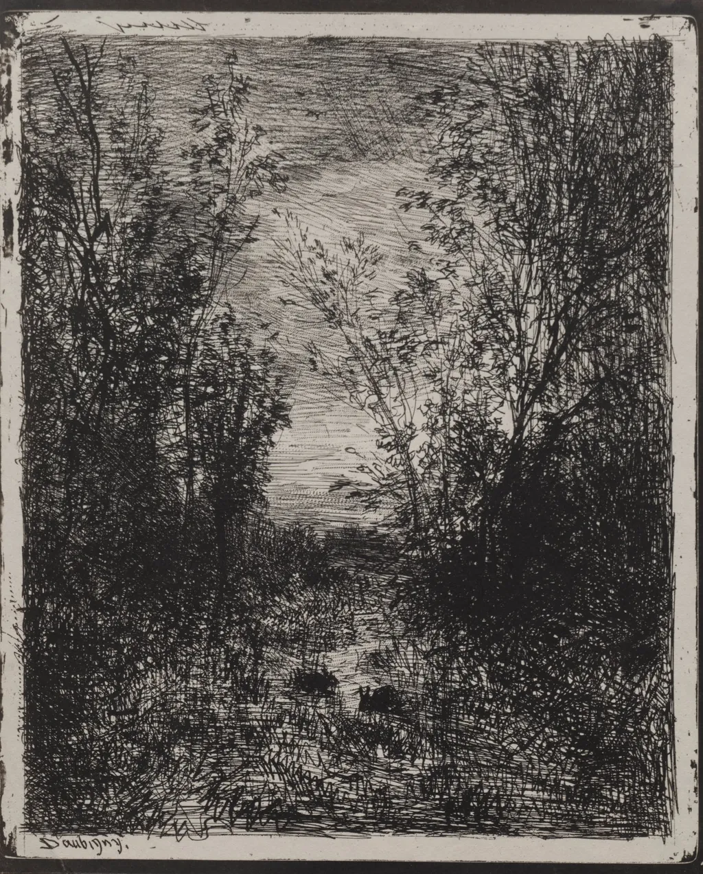 A Stream in a Glade, by Charles François Daubigny, 1862