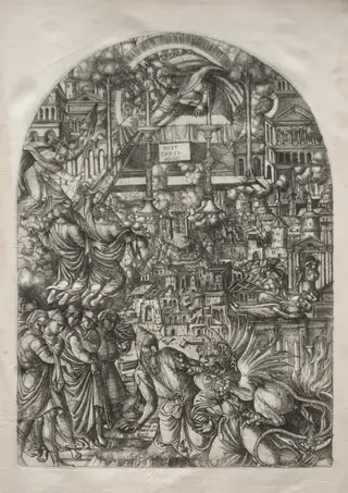 The Apocalypse:  The Measurement of the Temple, by Jean Duvet, 1551