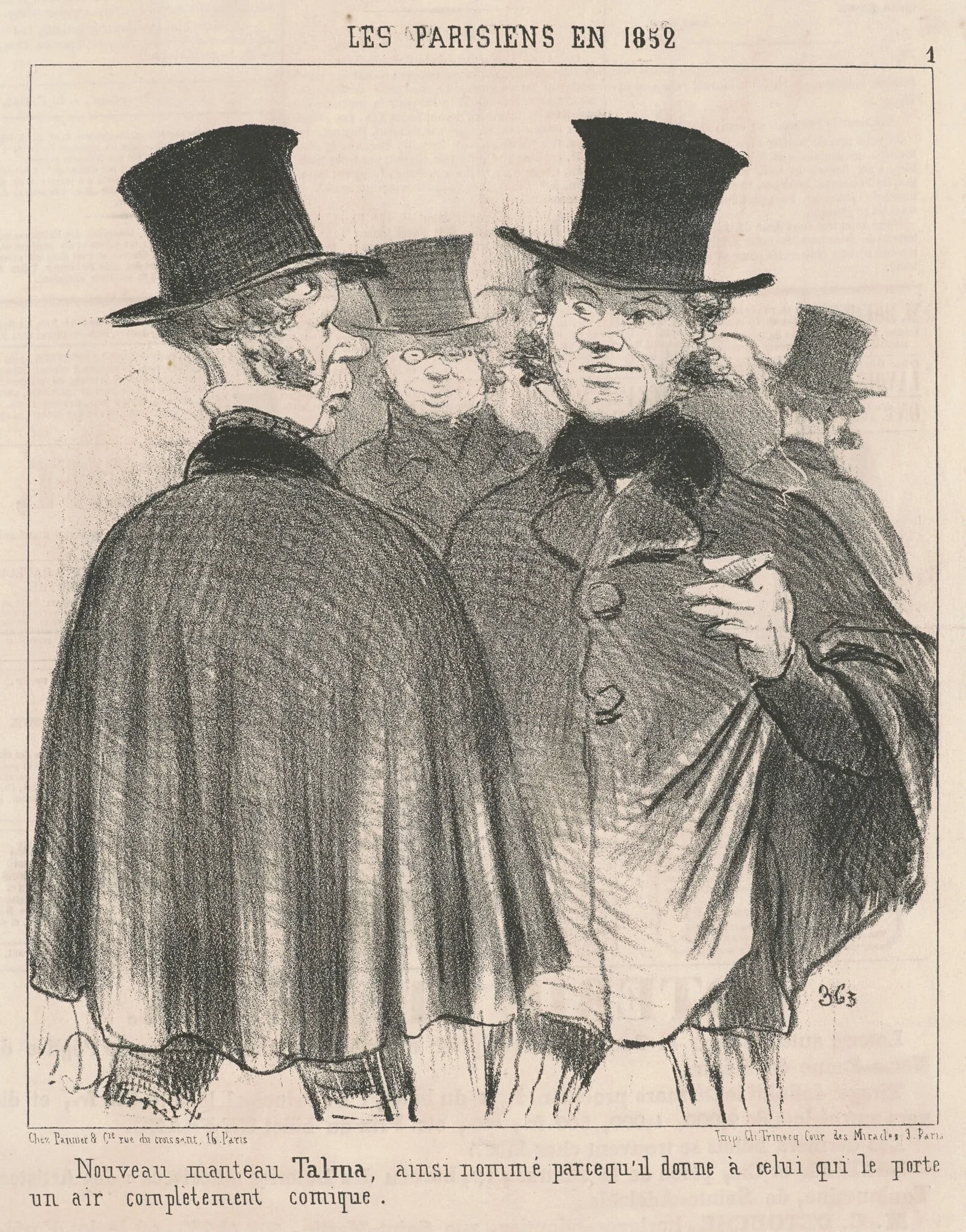 Nouveau manteau talma, detail