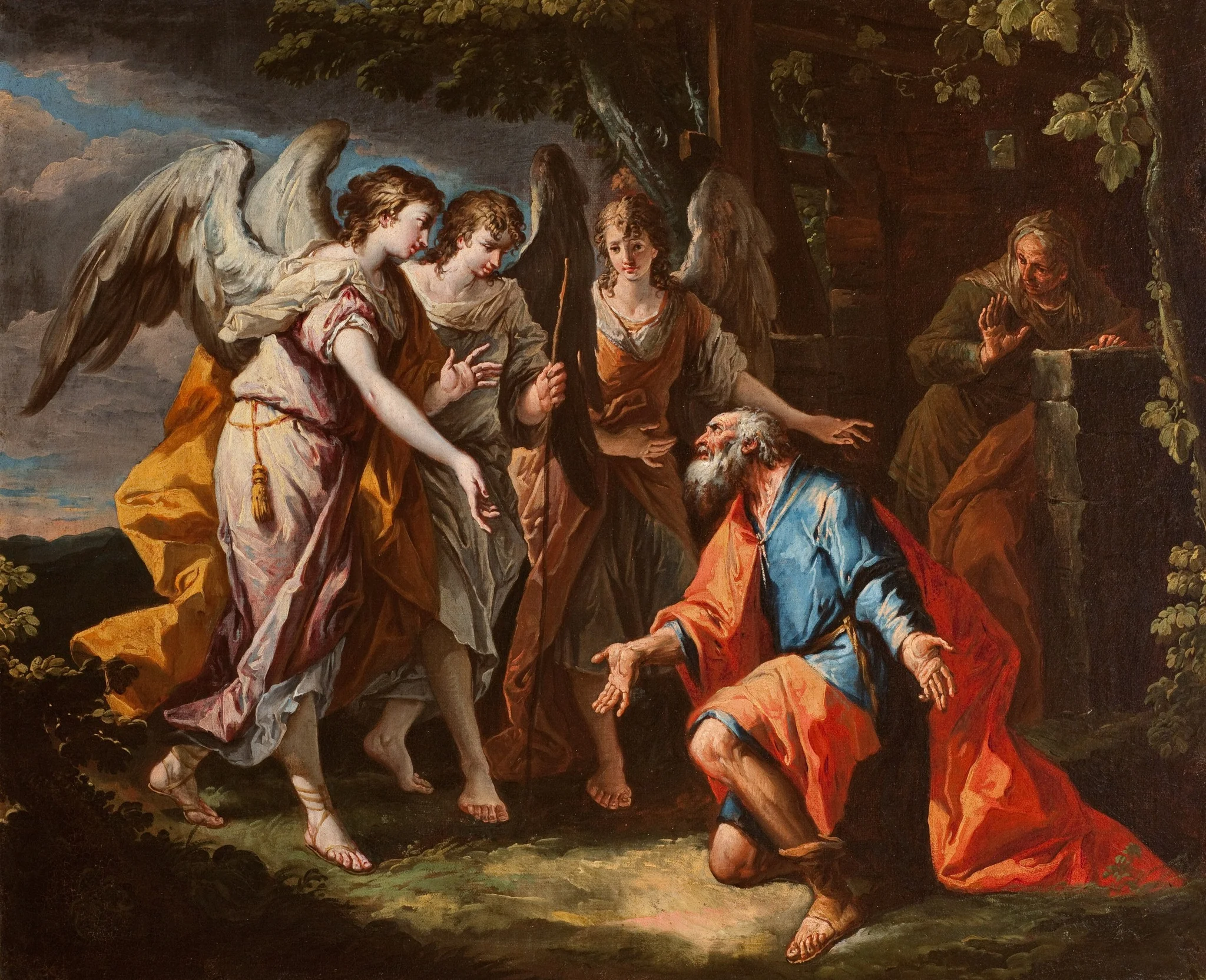 Abraham and the Angels, detail