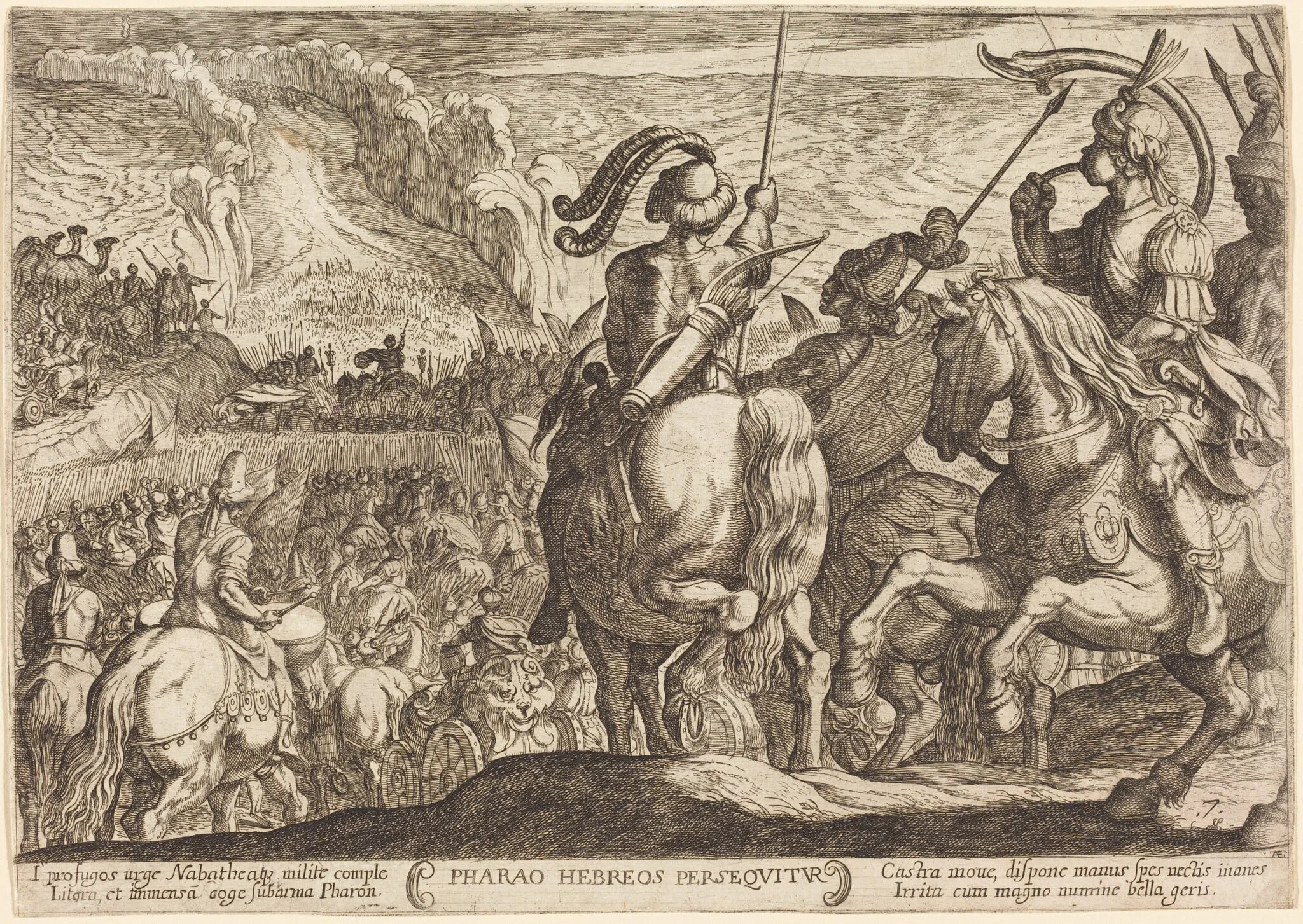 The Egyptians Pursue the Israelites, detail
